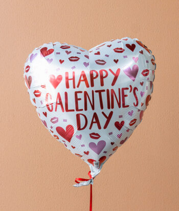 Happy Galentine's Day Balloon - White