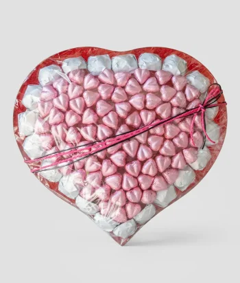 Pink Heart Chocolate Arrangement - 1kg