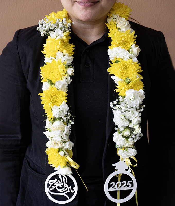 Yellow White Graduation Garland