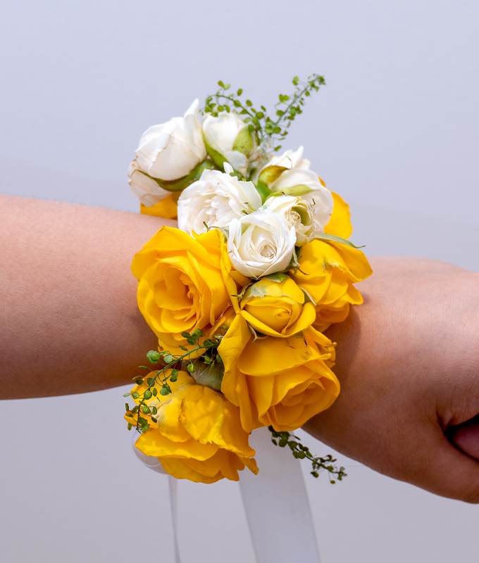 Yellow Graduation Wrist Corsage