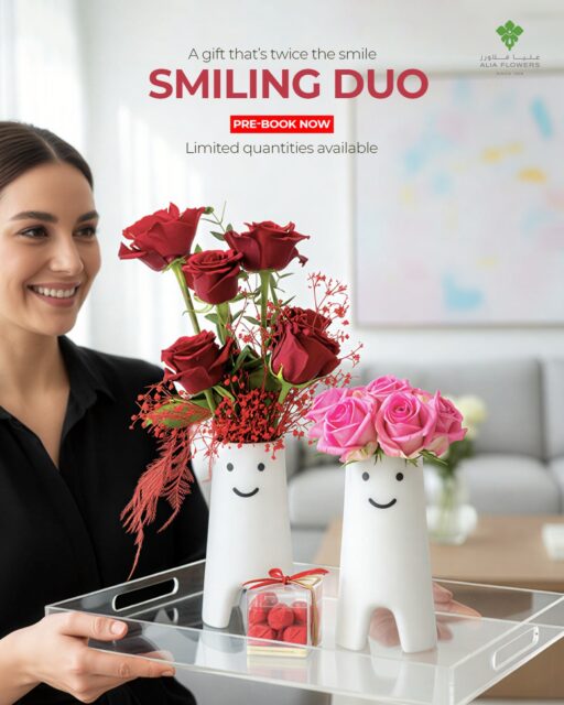 Celebrate a love that’s playful, heartfelt, and full of smiles.
✨ Pre-book your Smiling Duo now for Valentine’s Day
Limited quantities available.

#SmilingDuo #ValentinesPreBooking #DoubleTheLove #ValentinesFlowers #joyfulgifting