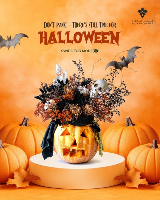 Final Call for Halloween Magic ✨
There’s still time to bring your Halloween vision to life.
We’re now taking final bookings for spooky bouquets, themed table setups, and full décor installations.

✨ Visit our website and secure your slot Before the Bats Fly Away…

#Halloween2025 #HalloweenDecor #SpookySeason #SpookyVibes #HalloweenParty #aliaflowers #HalloweenIdeas #HalloweenArrangement  #aliaflowersksa #HalloweenAesthetic #aliaflowersbahrain #CreepyDecor #halloweentable