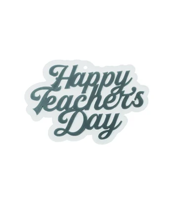 Teacher's Day Topper 10x7cm Grey