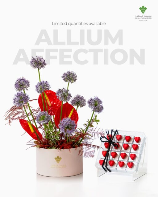 Love that melts in every way 💜
Allium Affection, paired with our signature Alia Flowers chocolates – blooms to admire, bites to savor, and a Valentine’s surprise they won’t forget.

#valentines #valentinesday #bahraingifts #aliaflowers #valentinesurprise
